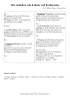 Vorschau - Arbeitsblätter - Wir schicken alle Lehrer auf Ferienreise - Lied - RJ Gross - Seite 2