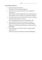 Vorschau - Arbeitsblätter - Taylor Swift - Reading Comprehension + Lösung - Seite 1