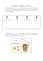 Vorschau - Arbeitsblätter - Lapbook Mein Lieblingstier KL 3/4 - Seite 1