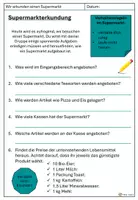Vorschau - Arbeitsblätter - Erkundung eines Supermarktes - Arbeitsblatt - Hauswirtschaft - Seite 2