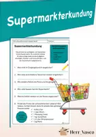 Vorschau - Arbeitsblätter - Erkundung eines Supermarktes - Arbeitsblatt - Hauswirtschaft - Deckblatt