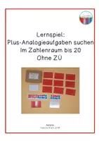 Vorschau - Spiele - Lernspiel: Plus-Analogieaufgaben suchen im Zahlenraum bis 20 ohne ZÜ - Deckblatt