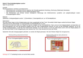 Vorschau - Spiele - Lernspiel: Plus-Analogieaufgaben suchen im Zahlenraum bis 20 ohne ZÜ - Seite 1