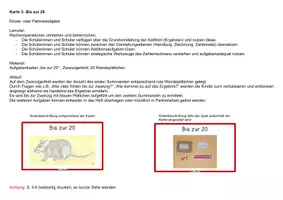Vorschau - Lehrpläne/Lehrermaterial - Aufgabenkarten: Ergänzen bis 20 - Seite 1