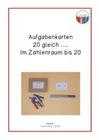 Vorschau - Fördermaterial/Inklusion - Aufgabenkarten: 20 gleich..... im Zahlenraum bis 20 ohne ZÜ - Deckblatt