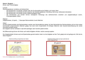 Vorschau - Fördermaterial/Inklusion - Aufgabenkarten: 20 gleich..... im Zahlenraum bis 20 ohne ZÜ - Seite 1