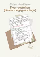Vorschau - Arbeitsblätter - Bewertungsbogen "Flyer gestalten" - Essstörungen - Deckblatt