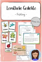 Vorschau - Arbeitsblätter - Lerntheke Gedichte Frühling (Kl. 3/4) - Deckblatt