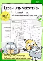 Vorschau - Arbeitsblätter - Lesen - Lesetraining - Lesen und verstehen - Klasse 1 - FREEBIE - Deckblatt