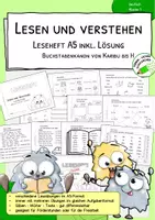 Vorschau - Arbeitsblätter - Lesen lernen mit Karibu – Leseheft bis H | Lesetraining, Lesen und Verstehen für die 1. Klasse - Deckblatt