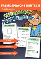 Vorschau - Arbeitsblätter - DaZ/DaF: Mein Steckbrief – Ich stelle mich vor (Schreib- & Sprechtraining) - Deckblatt