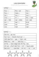 Vorschau - Arbeitsblätter - Lese-Hausaufgabe V/v (passend zu TINTO) - Seite 1