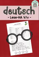 Vorschau - Arbeitsblätter - Lese-Hausaufgabe V/v (passend zu TINTO) - Deckblatt