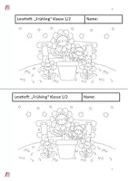 Vorschau - Arbeitsblätter - Lese-Mal-Heft "Frühling" (Klasse 1-2) - Seite 1