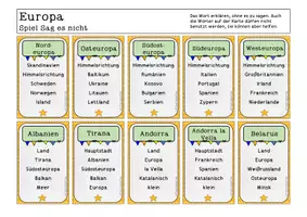 Vorschau - Spiele - 120 Karten "Europa" Wörter erklären und raten (Spiel "Sag es nicht!") FrauCuppaTea - Seite 3