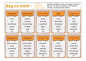 Vorschau - Spiele - 120 Karten "Gefühle" Wörter erklären und raten (Spiel "Sag es nicht!") - Seite 2