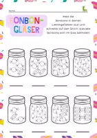Vorschau - Arbeitsblätter - Zählbild Bonbons bis zehn 🖍️🍬🍭 - Deckblatt