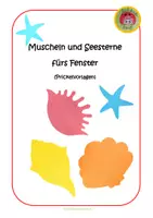 Vorschau - Mal- und Bastelvorlagen - Muscheln und Seesterne fürs Fenster (Prickelvorlagen) - Deckblatt