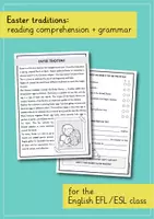 Vista previa - Hojas de trabajo - Easter traditions: comprensión lectora + gramática (inglés) - página 1
