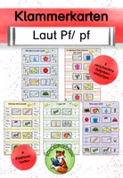 Vorschau - Arbeitsblätter - Klammerkarten Laut Pf/ pf Buchstabeneinführung - Deckblatt