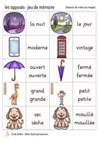 Vista previa - Juegos / Gamificación - les opposés jeu de mémoire Francés - página 1