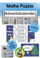 Vorschau - Arbeitsblätter - Adventskalender Mathe Einmaleins Puzzle - Deckblatt