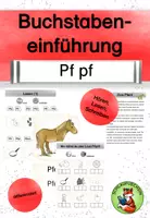 Vorschau - Arbeitsblätter - Buchstabeneinführung Pf Geschichte Übungen differenziert - Deckblatt