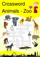 Vorschau - Spiele - Crossword Animals at the Zoo - Kreuzworträtsel zu Zootieren - Deckblatt