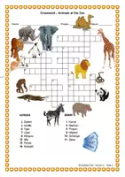 Vorschau - Spiele - Crossword Animals at the Zoo - Kreuzworträtsel zu Zootieren - Seite 1