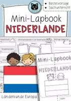 Vorschau - Arbeitsblätter - Mini-Lapbook Niederlande | Ländersteckbrief | Bastelvorlage - Deckblatt