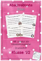 Vorschau - Aufgabenkarten - Materialpaket Abschreibtexte Eulen & Giraffen - Seite 1