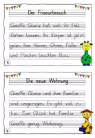 Vorschau - Aufgabenkarten - Abschreibtexte Giraffen mit Lineatur - Druckschrift - Seite 3