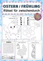 Vorschau - Arbeitsblätter - Frühlingshafte Rätsel für die 1. Klasse - Deckblatt
