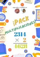 Vista previa - Hojas de trabajo - PACK MULTIPLICACIONES (+ 20 actividades) - Portada