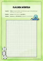 Vorschau - Arbeitsblätter - Würfelspiel Flächen & Flächeninhalt - Seite 1