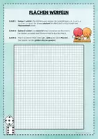 Vorschau - Arbeitsblätter - Würfelspiel Flächen & Flächeninhalt - Seite 2