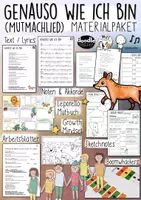 Vorschau - Arbeitsblätter - Mutmachlied / Klassenlied 🎵 "Genauso wie ich bin" - MATERIALPAKET + MP3s / Minimusiker - Deckblatt