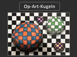 Vorschau - Stundenentwürfe - Kunstprojekt „Op-Art-Kugeln“ – Optische Täuschung mit Filzstiften Schritt für Schritt - Seite 1