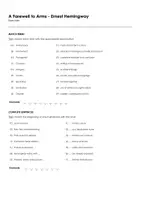 Vorschau - Arbeitsblätter - A Farewell to Arms - Ernest Hemingway (Text and exercises) - Seite 1