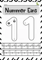 Vorschau - Arbeitsblätter - 1 - Die Ziffer EINS Üben 1️⃣✍️ - Deckblatt