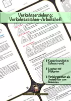 Vorschau - Arbeitsblätter - Verkehrserziehung: Verkehrszeichen Arbeitsheft - Deckblatt