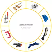 Vorschau - Stationenlernen - Werken mit Holz - Legekreis "Werkstückfixierung" - 2-fach differenziert - Seite 2