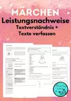 Vorschau - Arbeitsblätter - Klassenarbeiten zum Thema Märchen/Textverständnis/Texte verfassen/Dornröschen - Deckblatt