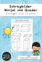 Vorschau - Bildkarten - Schrägbilder Würfel und Quader - Vorlagen Office und Cliparts - Deckblatt