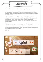 Vorschau - Fördermaterial/Inklusion - Einzahl-Mehrzahl Legematerial - Umlaute/Klasse 1-2 - Seite 1