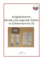 Vorschau - Fördermaterial/Inklusion - Aufgabenkarten: Gerade und ungerade Zahlen im Zahlenraum bis 20 - Deckblatt