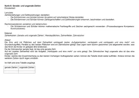 Vorschau - Fördermaterial/Inklusion - Aufgabenkarten: Gerade und ungerade Zahlen im Zahlenraum bis 20 - Seite 1