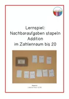 Vorschau - Spiele - Lernspiel: Nachbaraufgaben stapeln - Plus im Zahlenraum bis 20 - Deckblatt