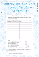 Vorschau - Arbeitsblätter - entrevista con un/a compañero/a - la familia - Deckblatt