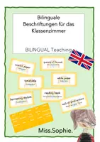 Vorschau - Anderer Materialtyp - Bilinguale Beschriftungen für das Klassenzimmer - Deckblatt